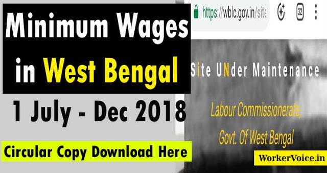 Minimum Wages in West Bengal 2018 Notification