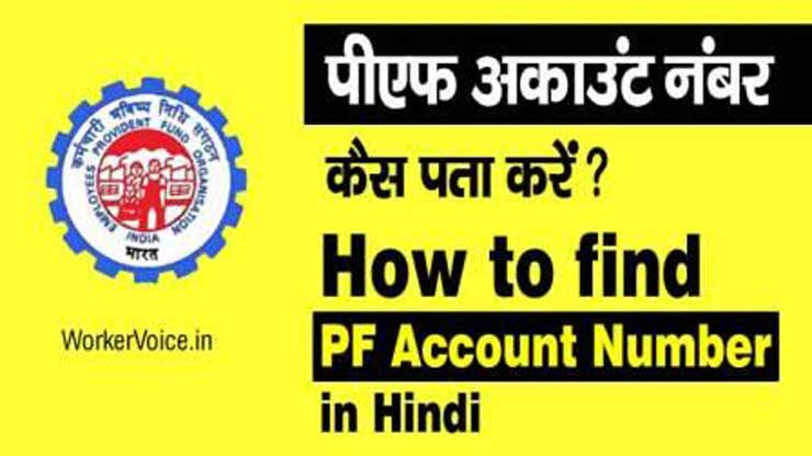 pf account number kaise pata kare